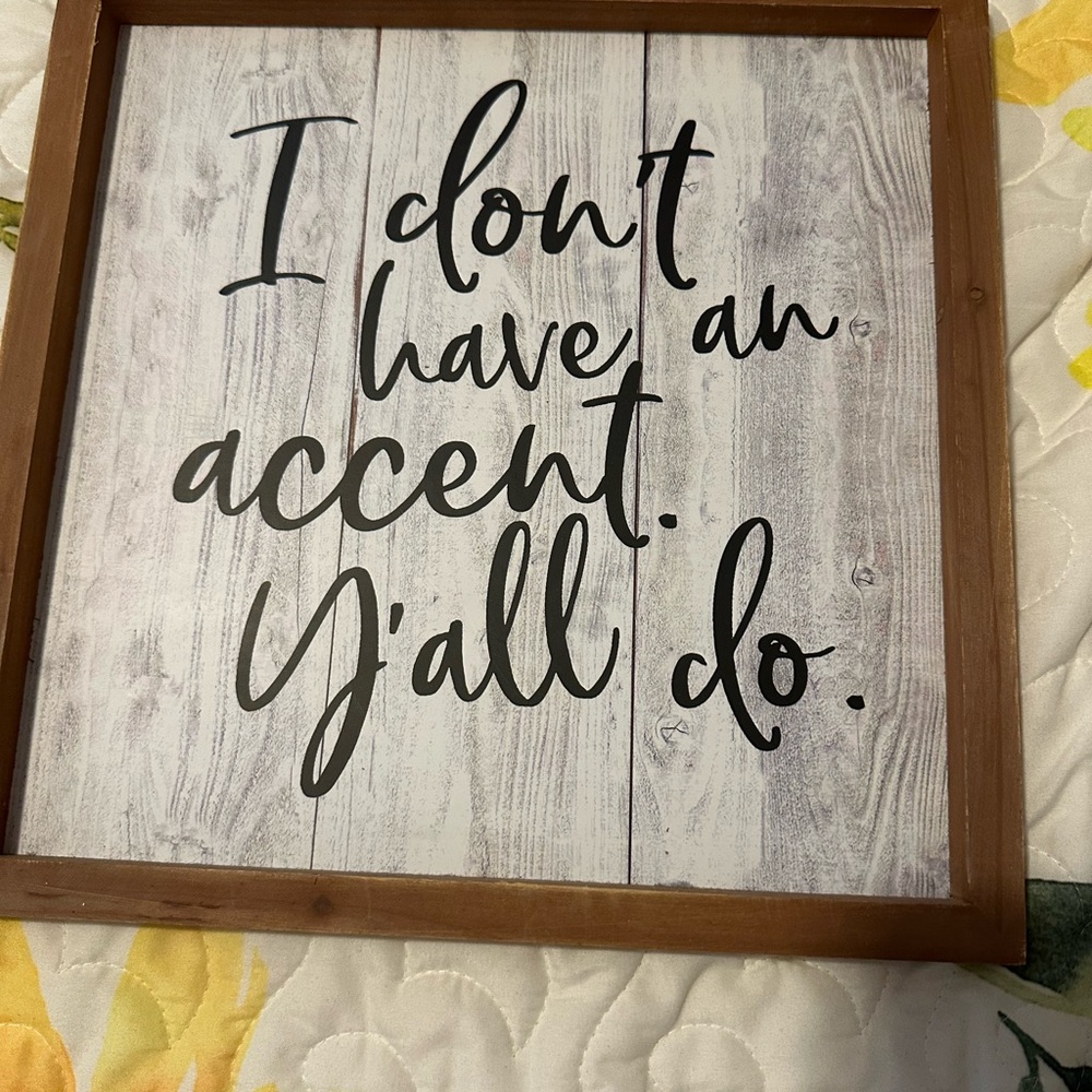 Rustic Brown and White Wall Sign